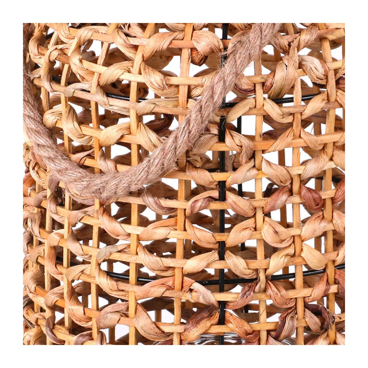 Urban Living Lanterne Ethnique Rotin 36 cm Beige