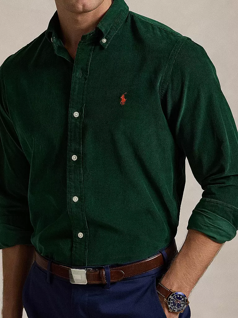POLO RALPH LAUREN Cordhemd Slim Fit grün