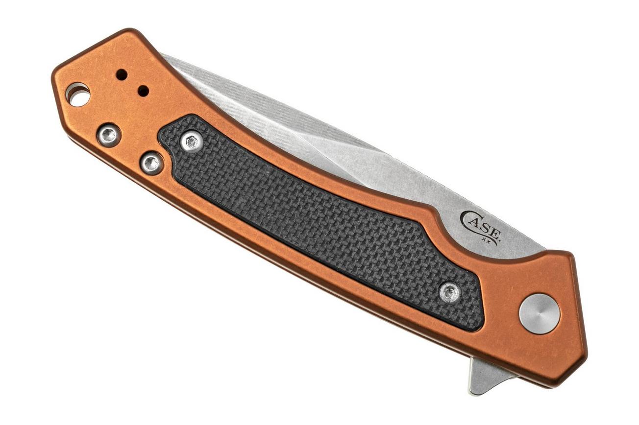 Case The Marilla, S35VN, Brown Anodized Aluminum, Black G-10 Inlay, 25885 zakmes