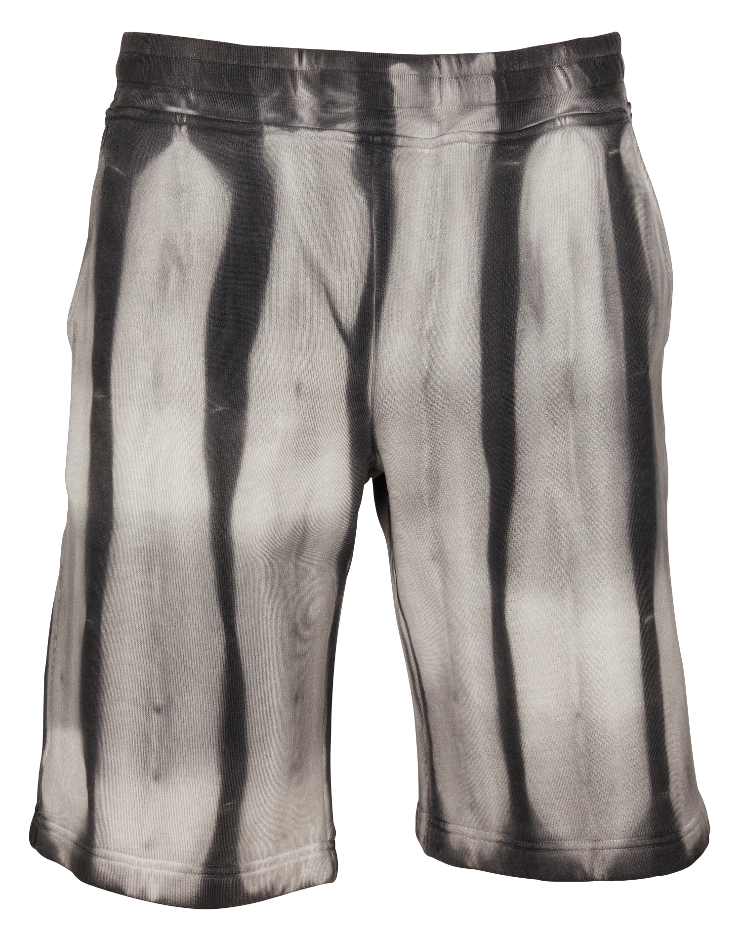 Short droit imprimé tie and dye en coton| Noir