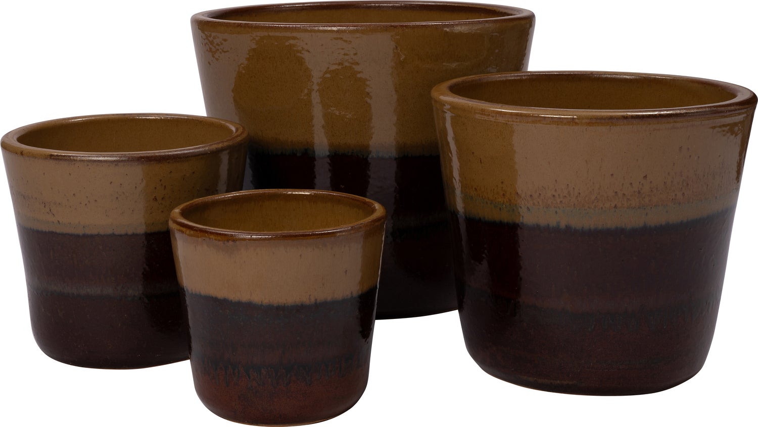 Intratuin bloempot Coffee bruin / beige D 29 H 26 cm