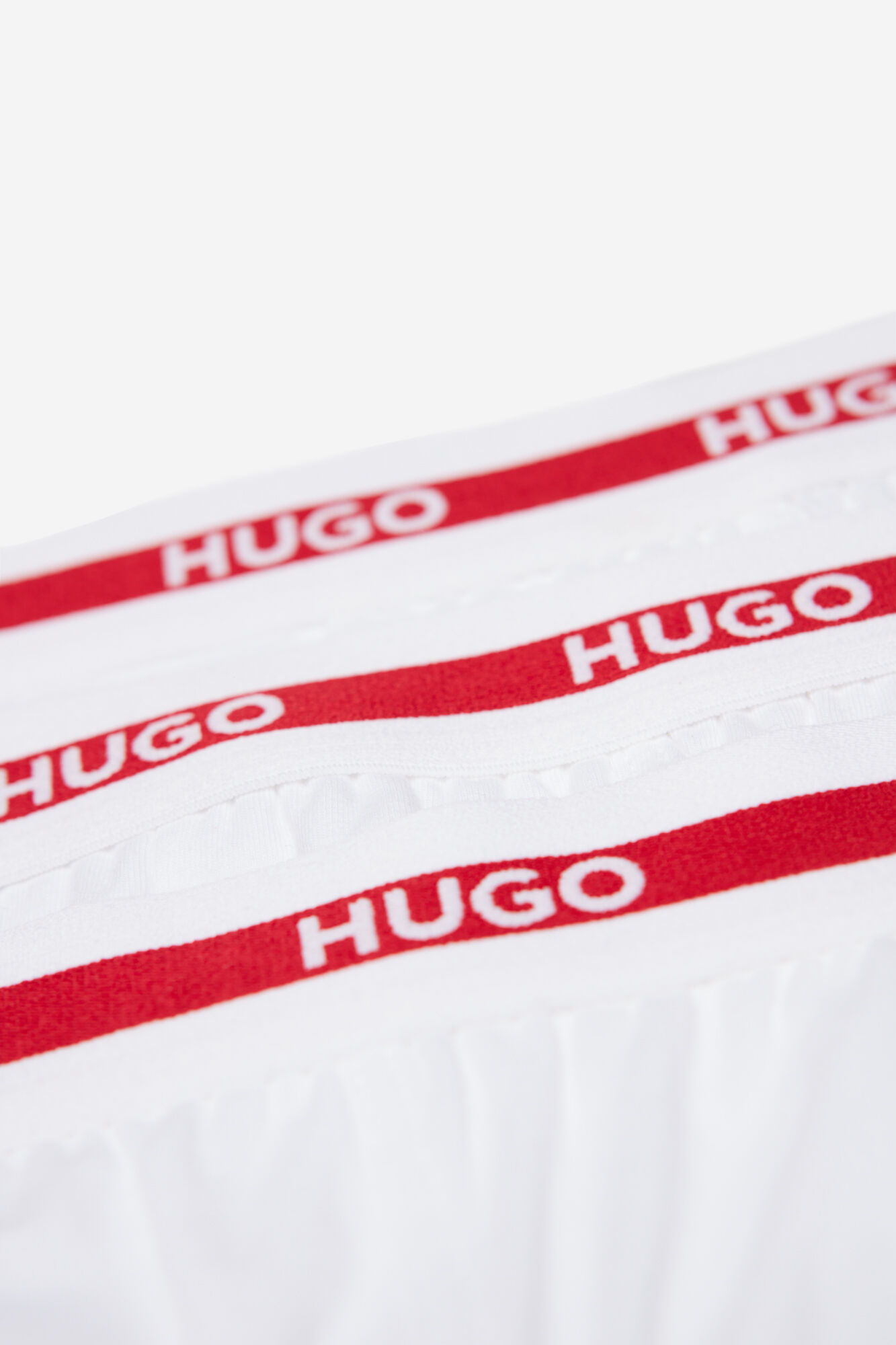 Pacote com 3 cuecas com logotipo no cós - brancas
