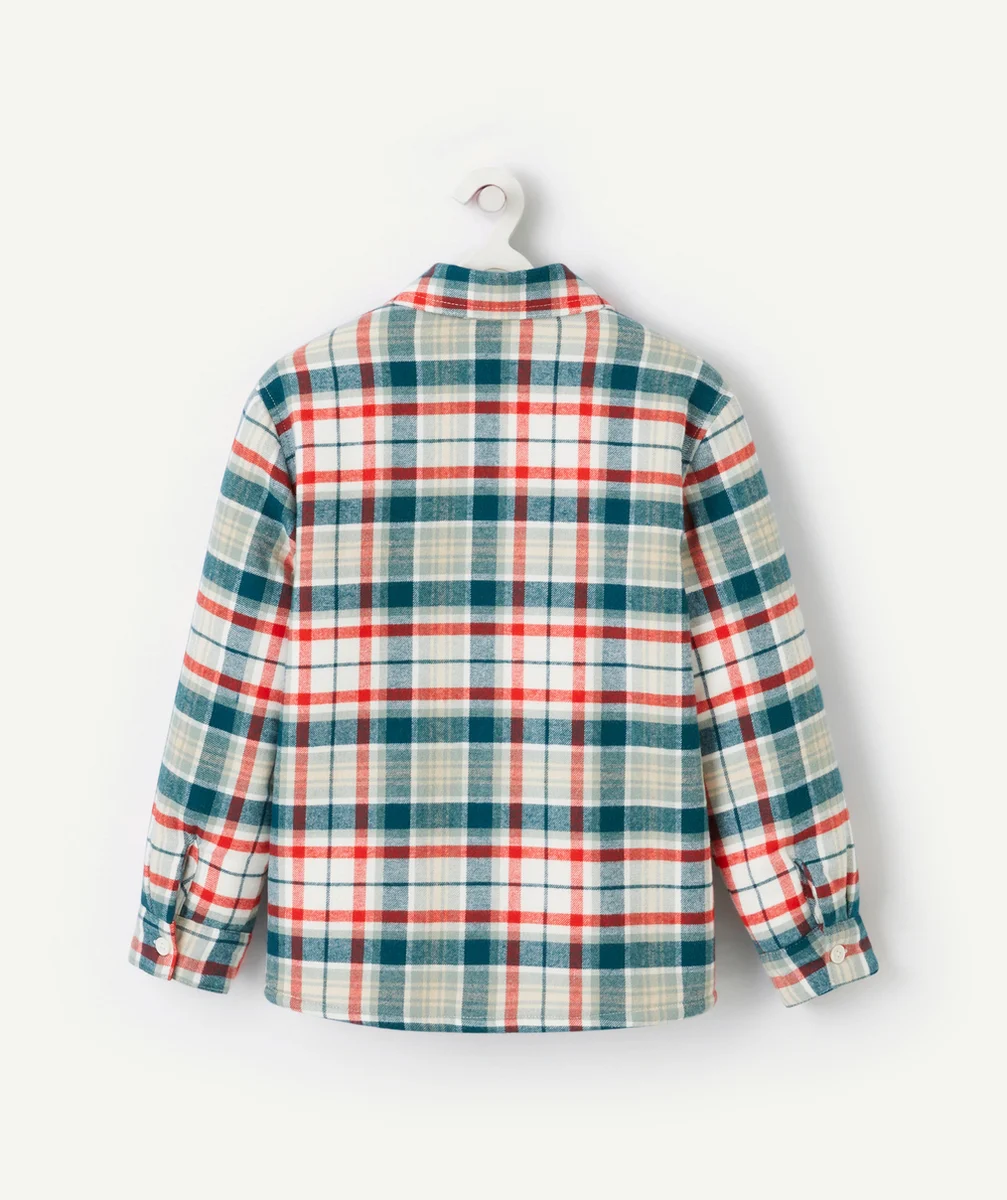 CHEMISE MANCHES LONGUES GARÇON EN FIBRES RECYCLÉES AVEC INTÉRIEUR DOUX