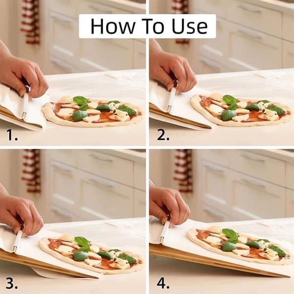 Pizzaskovl med non-stick pizza transfer 55x45cm