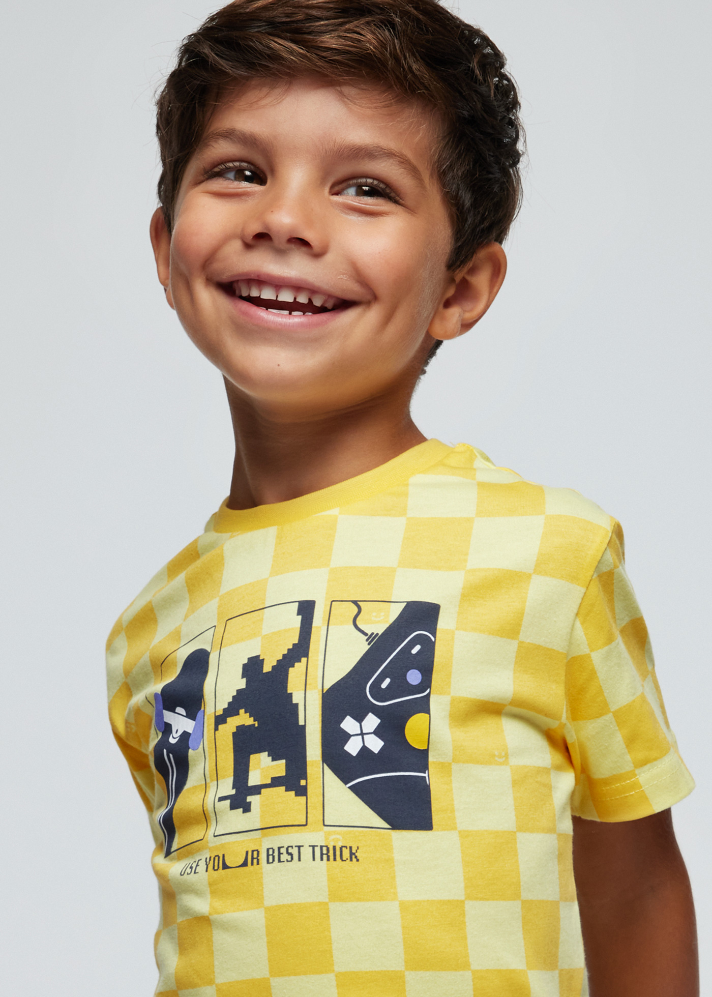 Camiseta xadrez Better Cotton para meninos