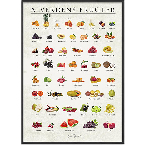 Alverdens frugter - 30x40 cm