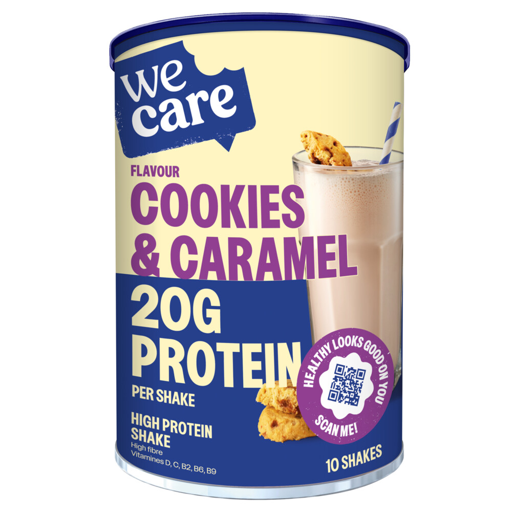 3x WeCare High protein Shake Cookies & Caramel340 gr