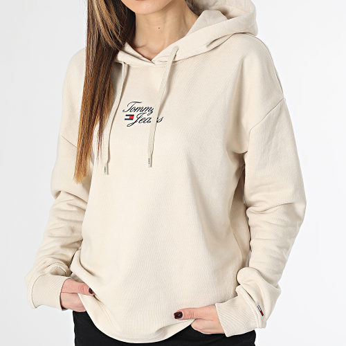 Sweat Capuche Femme Essential Logo 5410 Beige