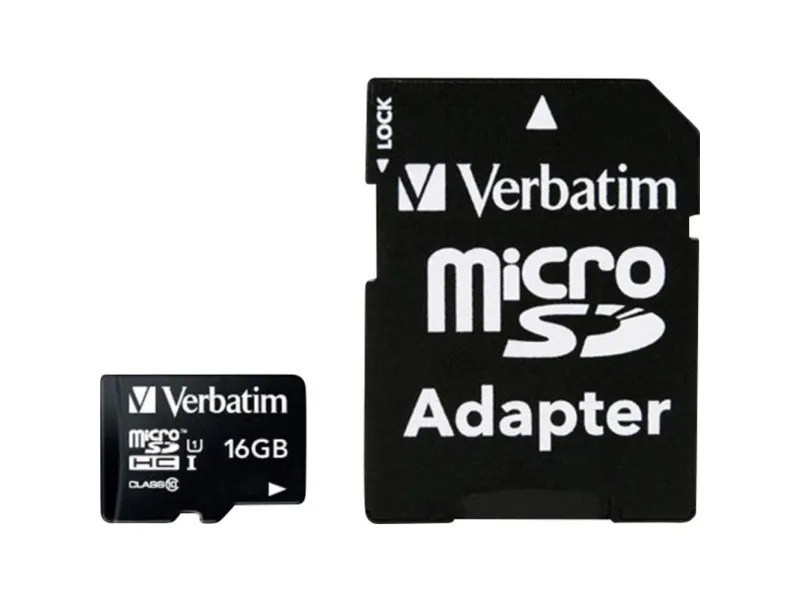 Verbatim - Flashhukommelseskort (microSDHC til SD adapter inkluderet) - 16 GB - Class 10 - microSDHC