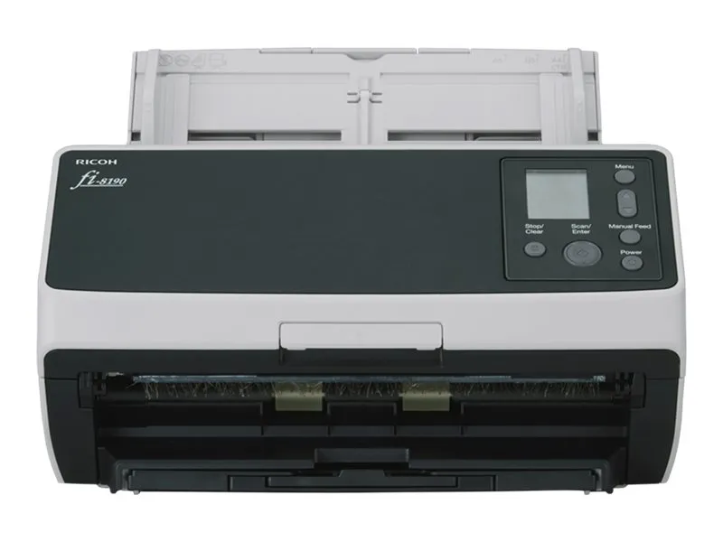 Ricoh fi-8190 - Dokumentscanner - Dual CIS - Duplex - 216 x 355.6 mm - 600 dpi x 600 dpi - op til 90 ppm (mono) / op til 90 ppm (farve) - ADF (100 ark) - op til 13000 scanninger pr. dag - USB 3.2 Gen 1, Gigabit LAN