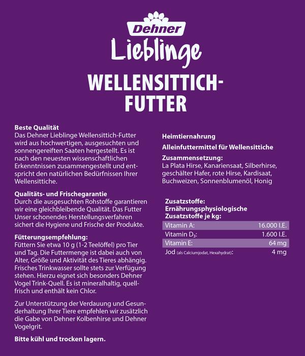Dehner Lieblinge Wellensittich-Futter