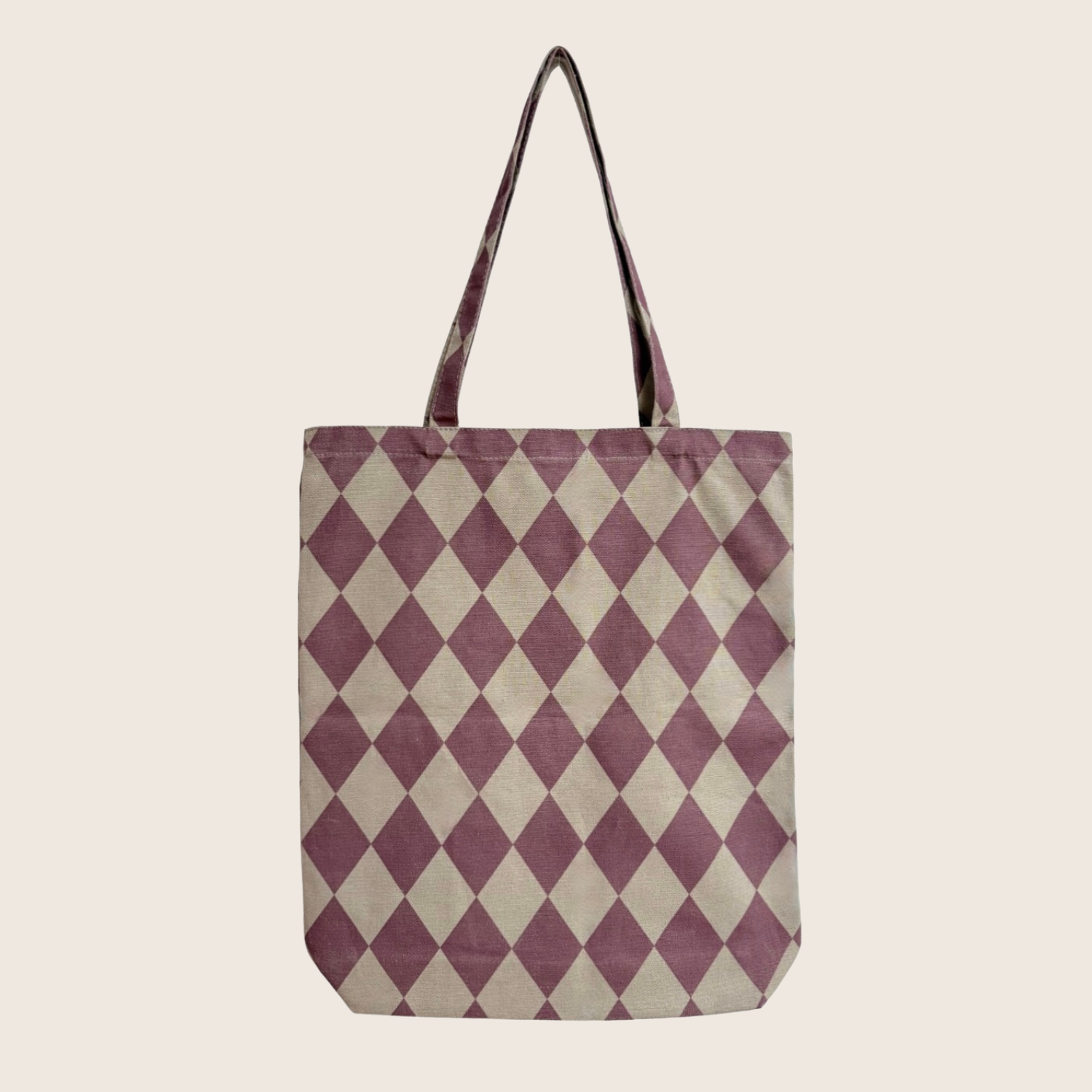 Tas Katoen diamond/ mossy gray purple