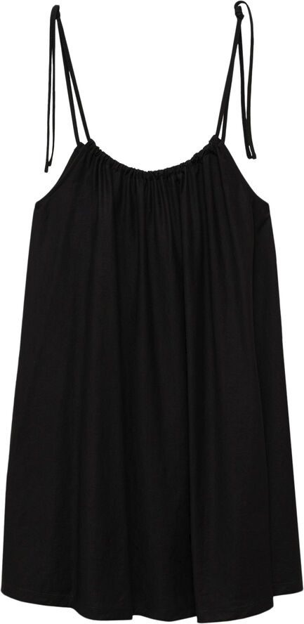 MANGO Short flowy dress Black