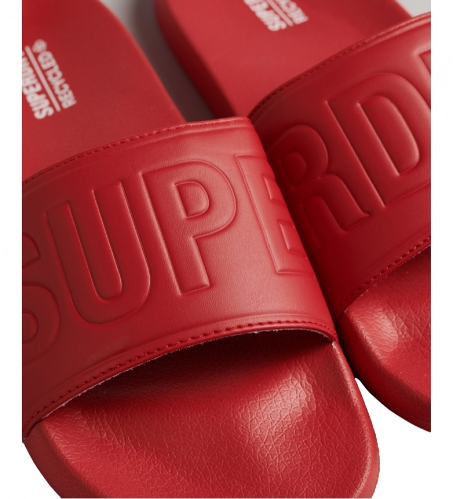 Chinelo de piscina vermelho Superdry Code Core