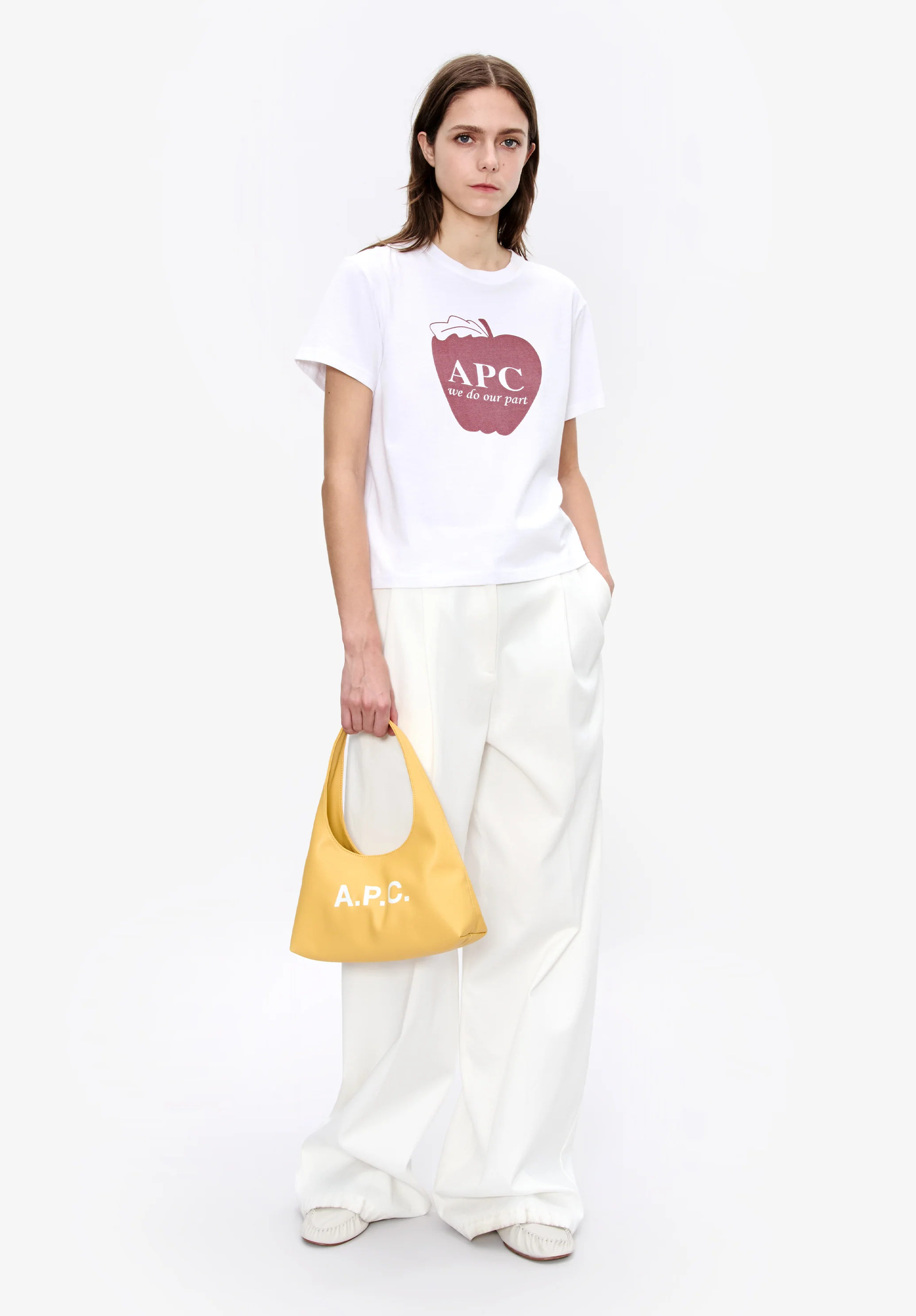 T-Shirt Pomme - Blanc