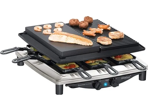 Steba Raclette RC 4 Plus Deluxe Chrome - 1450W