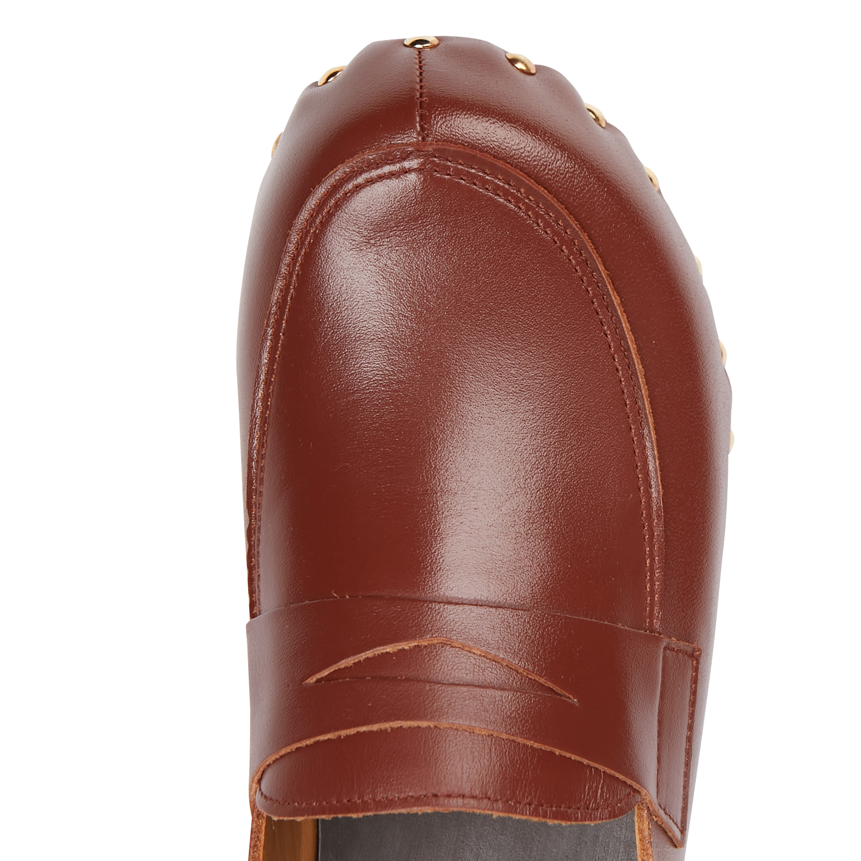 YOOCKI - Sabots mocassins à clous en cuir | Marron