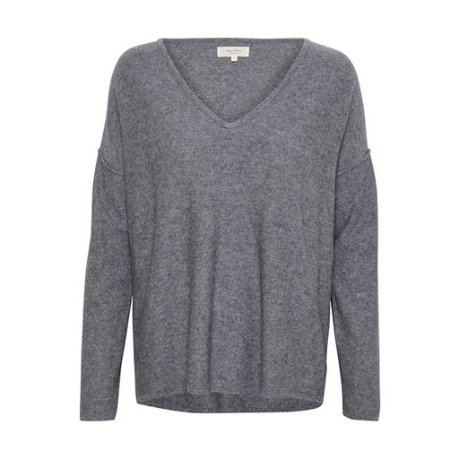 Part Two Iliane Striktrøje, Medium Grey Melange, L