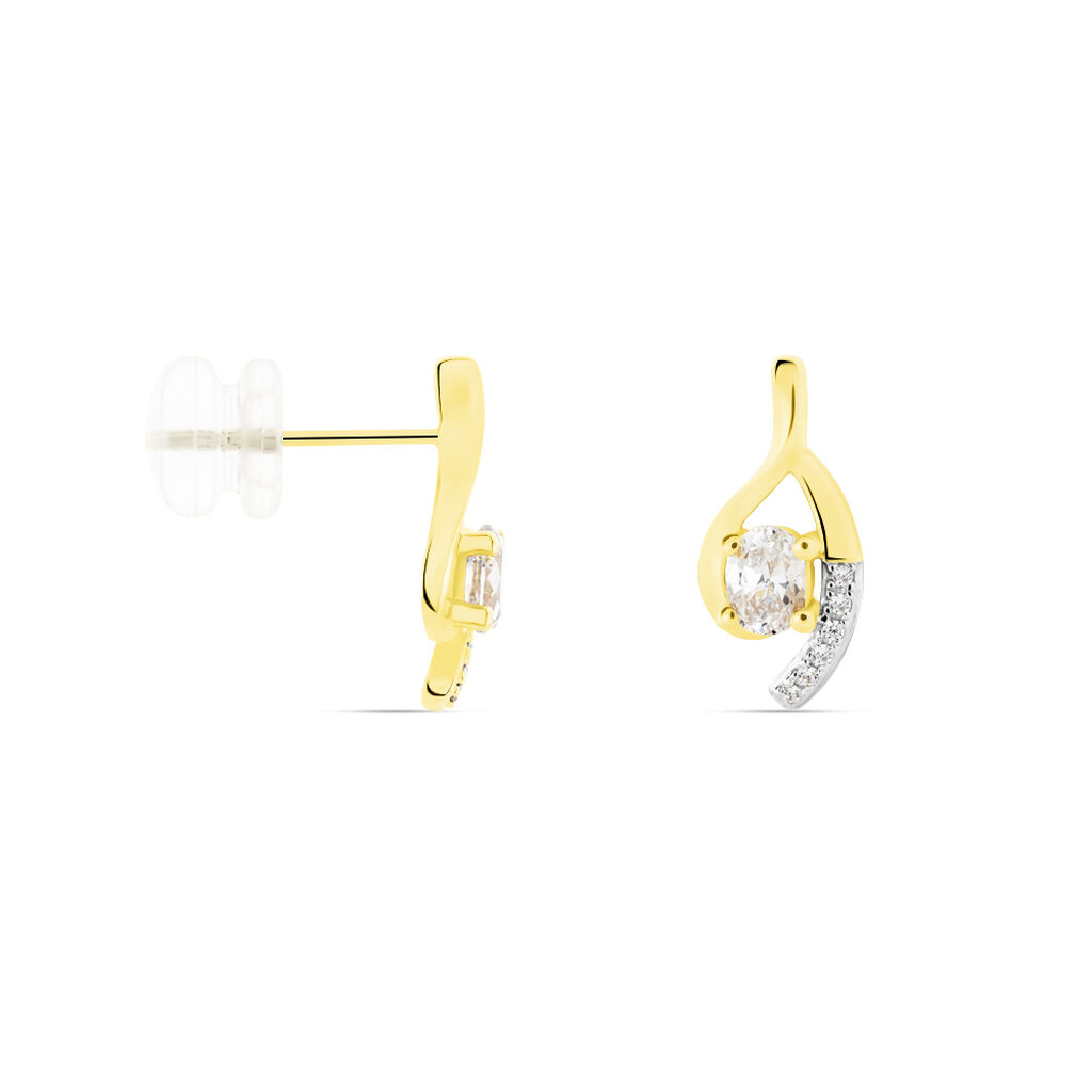 Boucles D'oreilles Sagesse Or Jaune Oxyde Oxyde