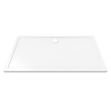 Marho douchebak rechthoek glanzend wit 160 x 90 x 4 cm