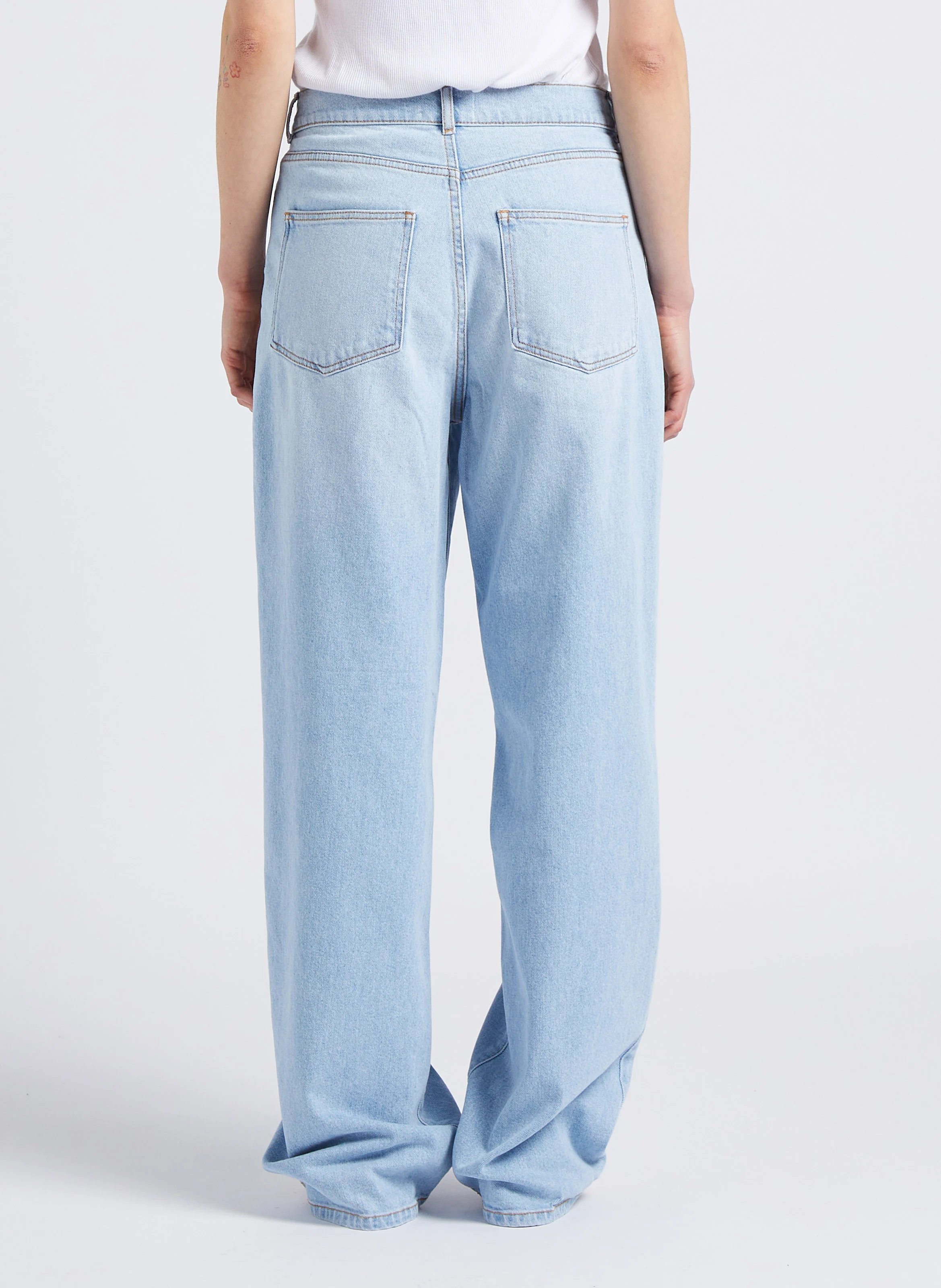 DAWN - Jean large en denim délavé | Bleu