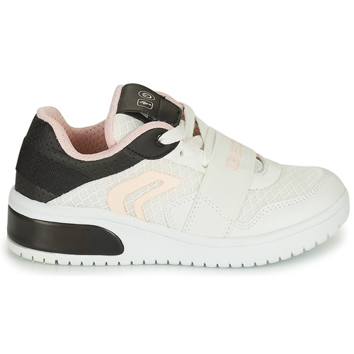 Geox - J XLED G. A - MESH+ECOP BOTT - Blanc / Noir