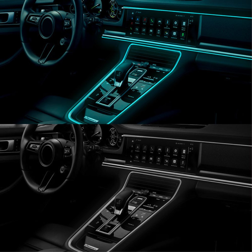 (2m) LED Auto Licht Streifen USB Innenraumbeleuchtung RGB Beleuchtung   Fernbedienung