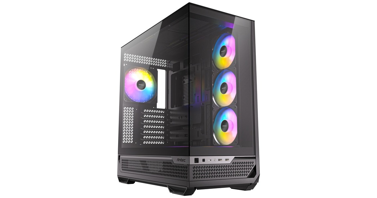 AntecC7 ARGB midi tower behuizing  (Zwart | 2x USB-A | 1x USB-C | Tempered Glass)