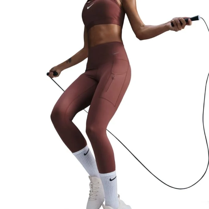 Nike Dame Lange tights Therma-FIT High-Waisted 7/8 Tights Rød