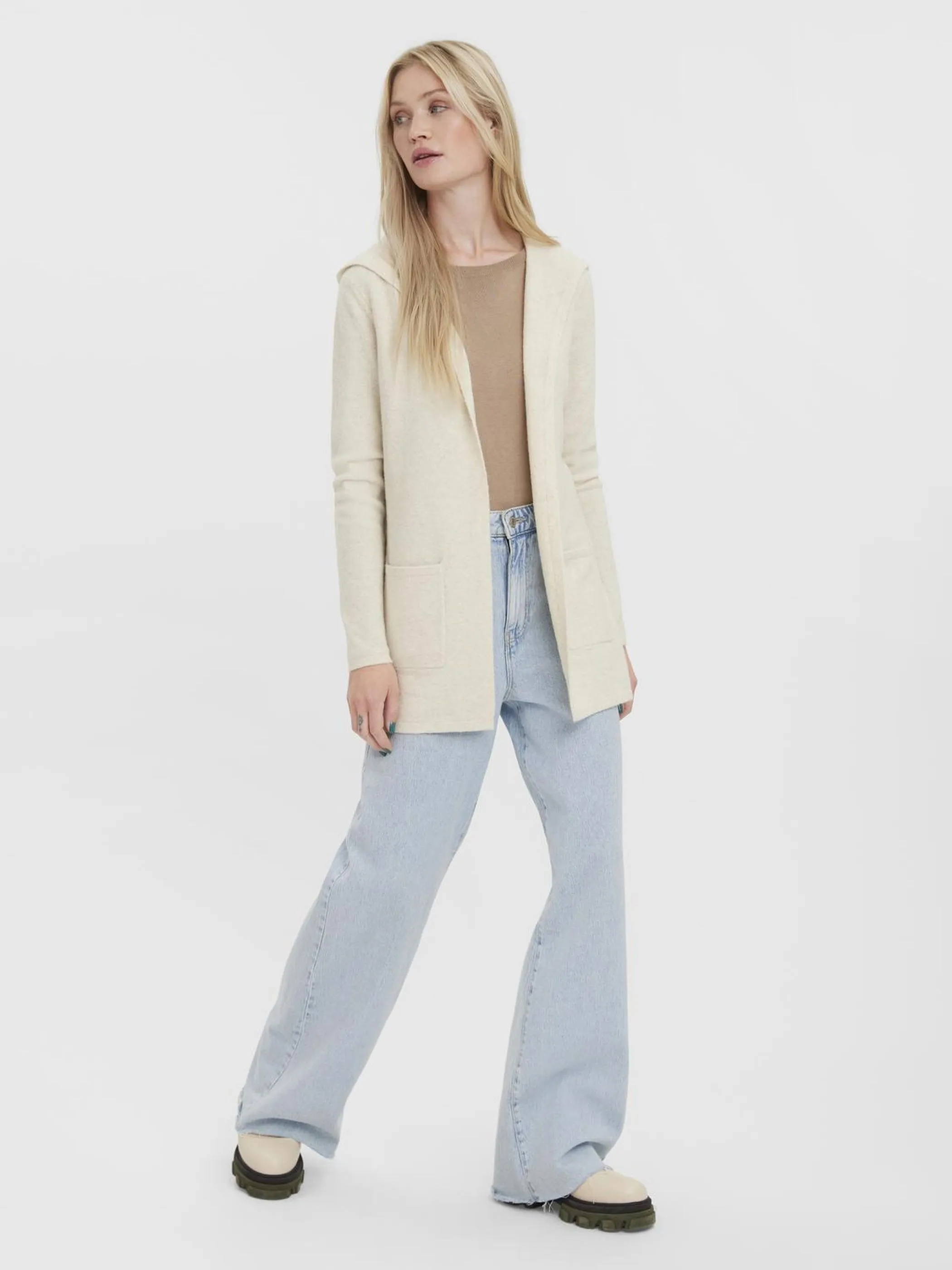 Vero Moda VMDOFFY LS OPEN HOOD Longcardigan
