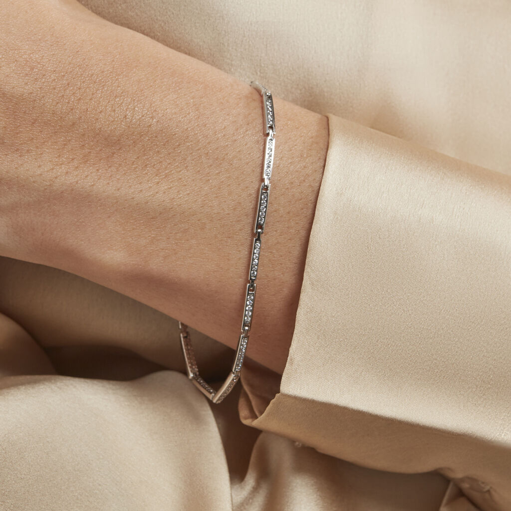 Bracelet Celoni Argent Blanc Oxyde De Zirconium