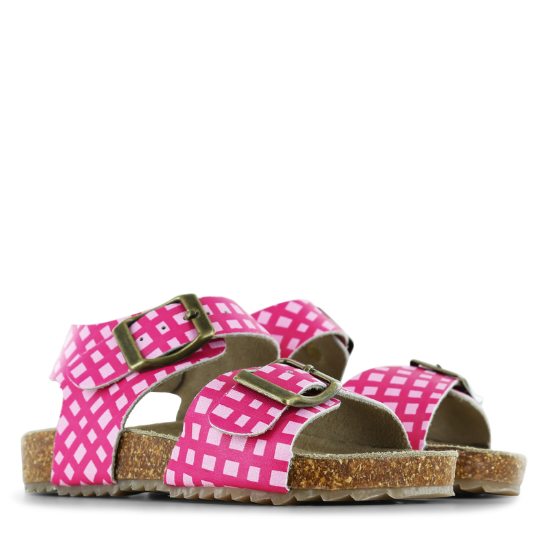 Shoesme rosa Sandale mit Karo