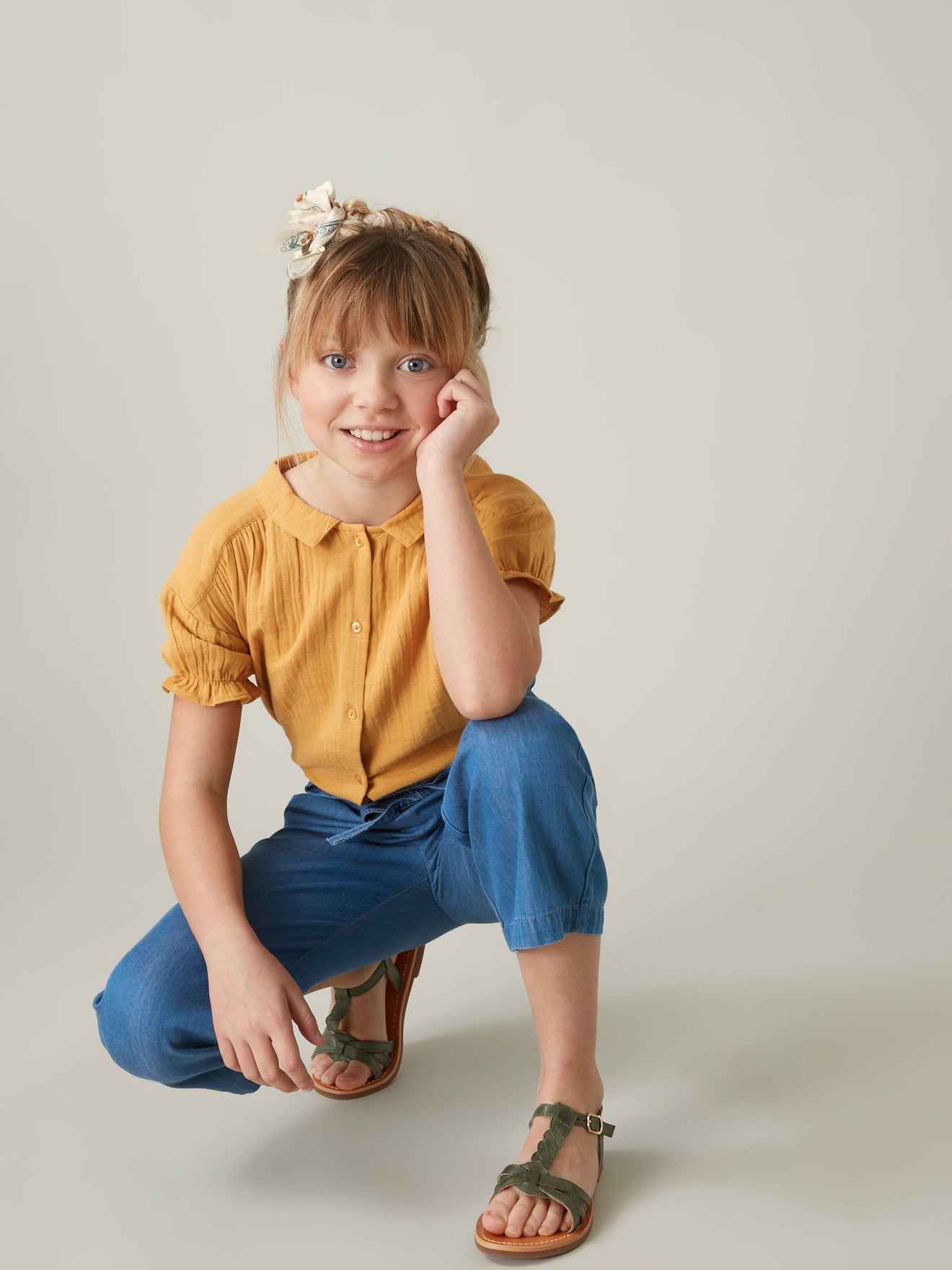 Blouse Fille en gaze de coton