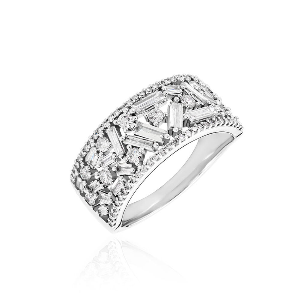 Bague Or Blanc Collection 1986 Diamants