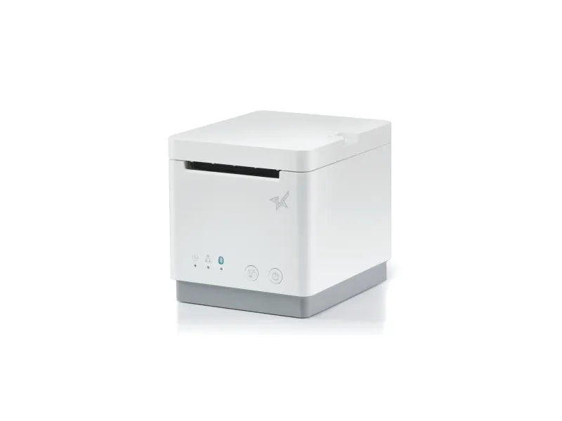 Star mC-Print2 MCP21 LB WT E U - Kvitteringsprinter - direkte termisk - Rulle (5,8 cm) - 203 dpi - op til 100 mm/sek. - USB, LAN, Bluetooth, USB vært, Lightning - skærer - hvid