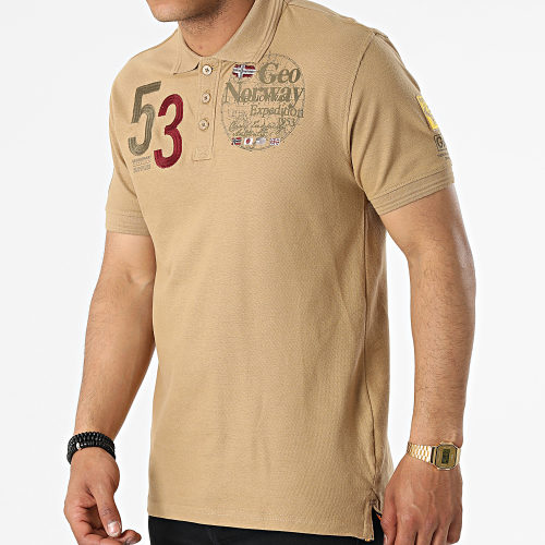 Polo Manches Courtes Kelan Beige Foncé