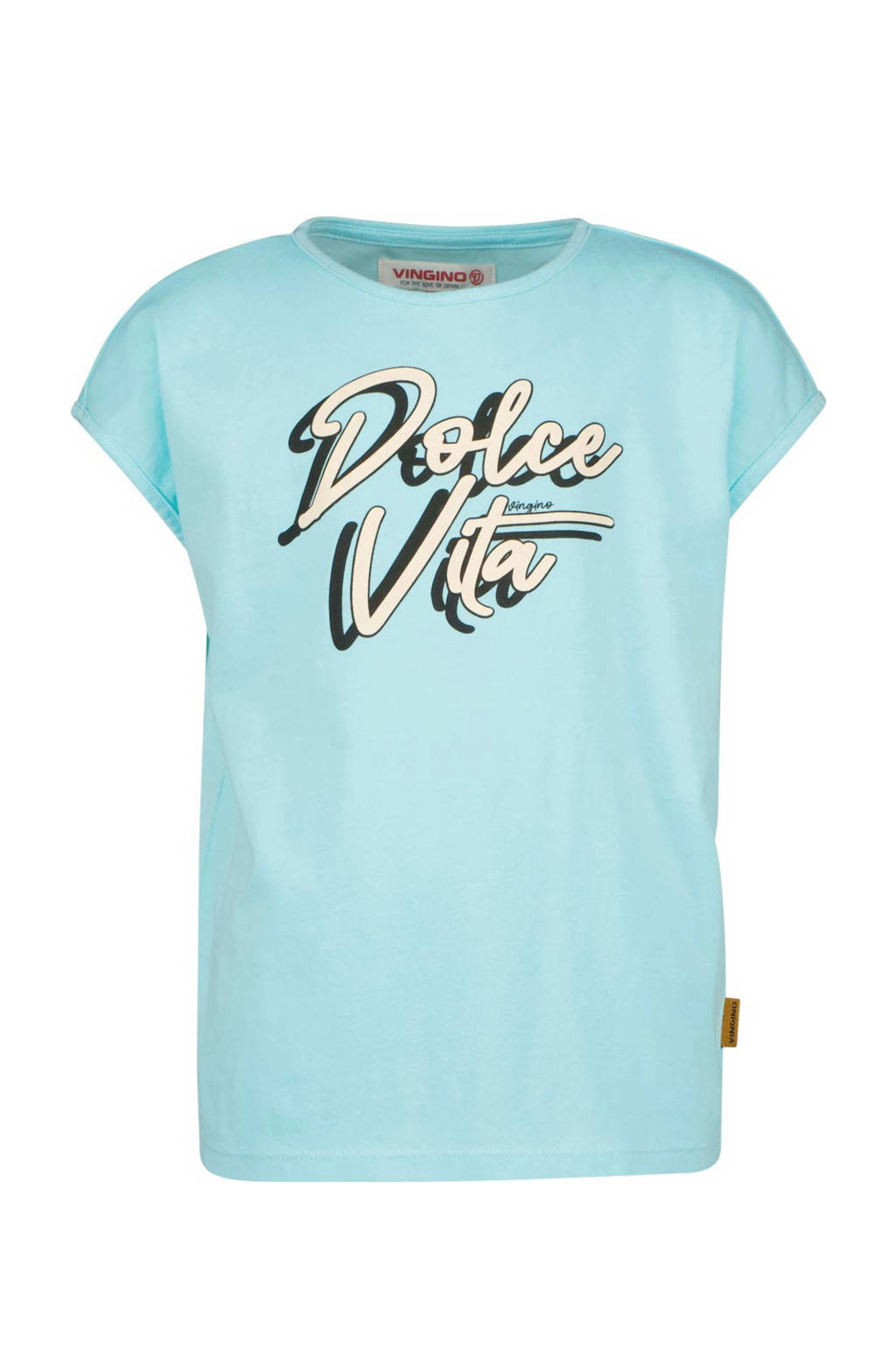 Vingino T-shirt HELEN met tekst lichtblauw