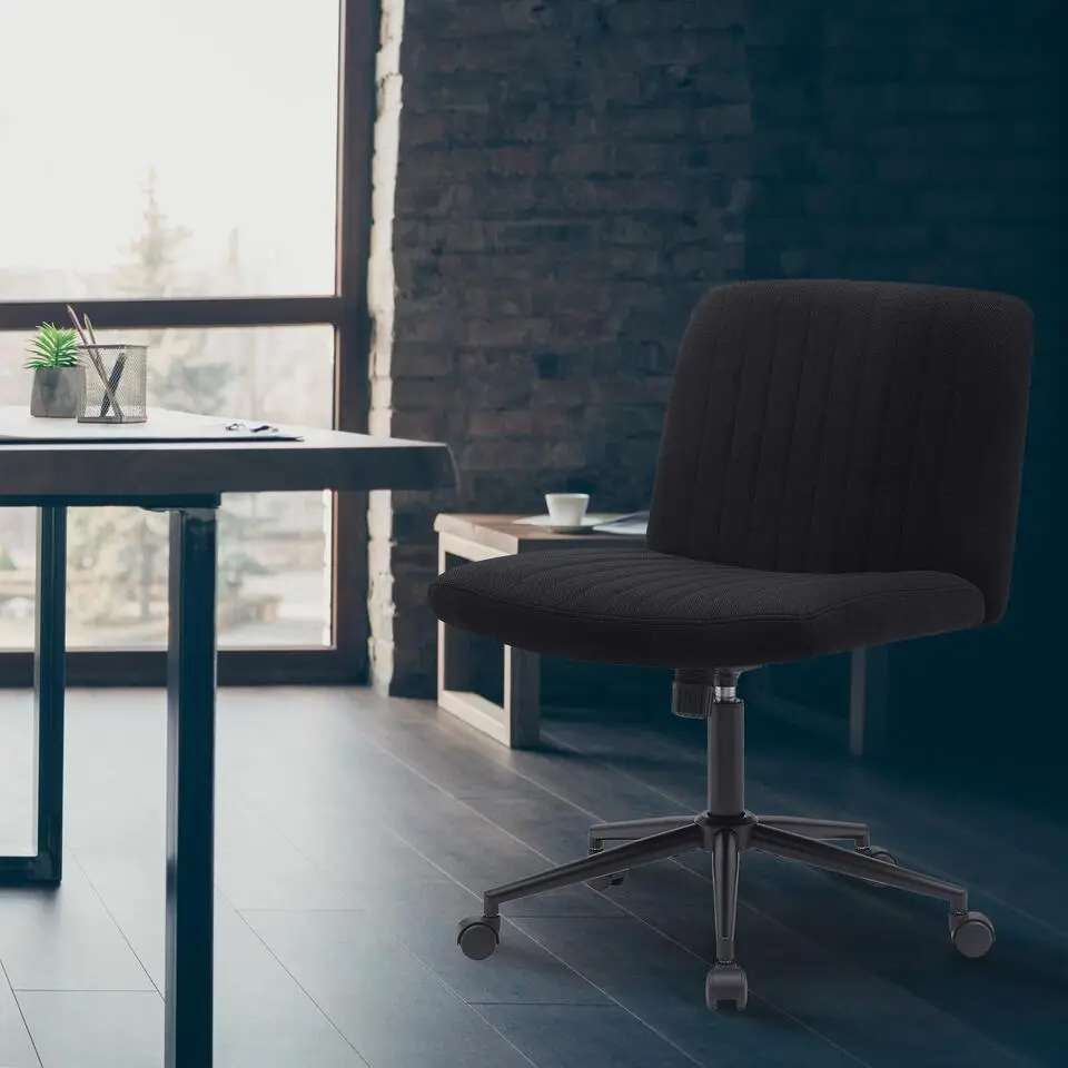 CLP Bureaustoel Kingman zwart Frame - Stof - zwart