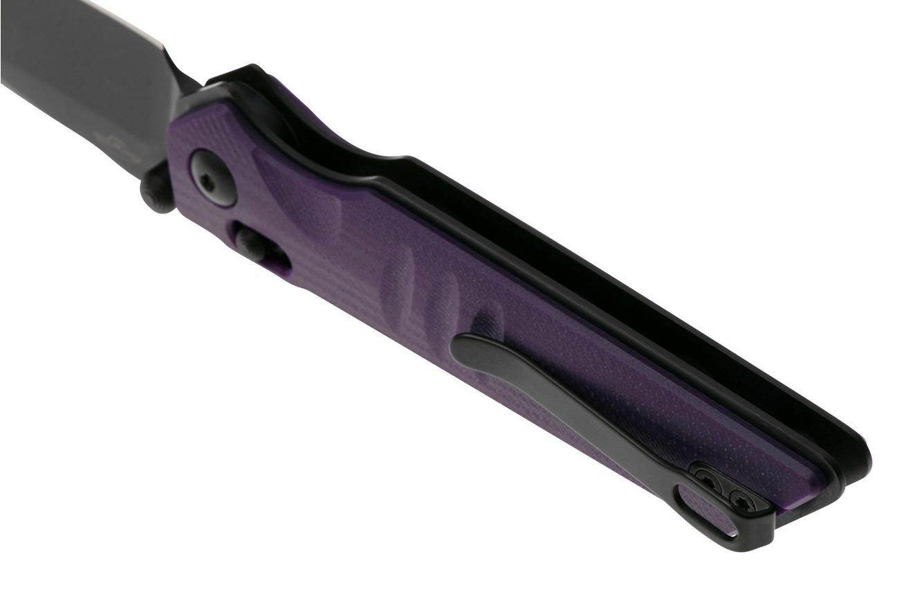 Real Steel Sacra 7711PB Black Böhler K110, Purple G10, zakmes