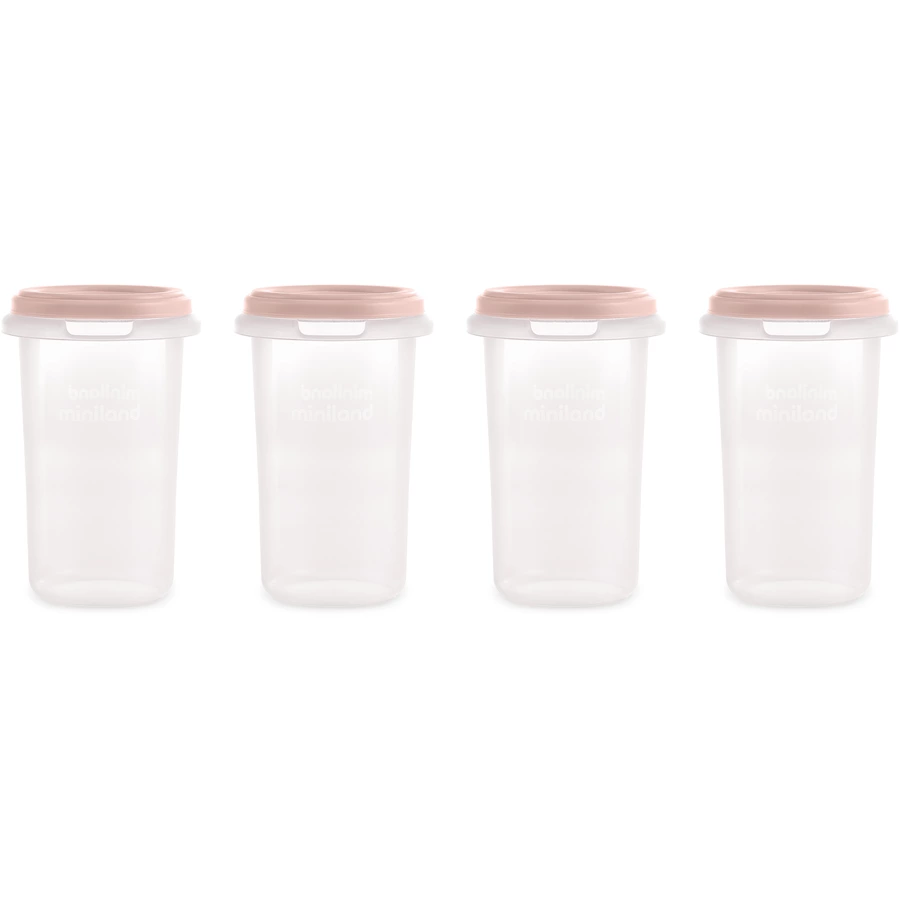 miniland Aufbewahrungsbehälter-Set 4, hermisized blush 330ml