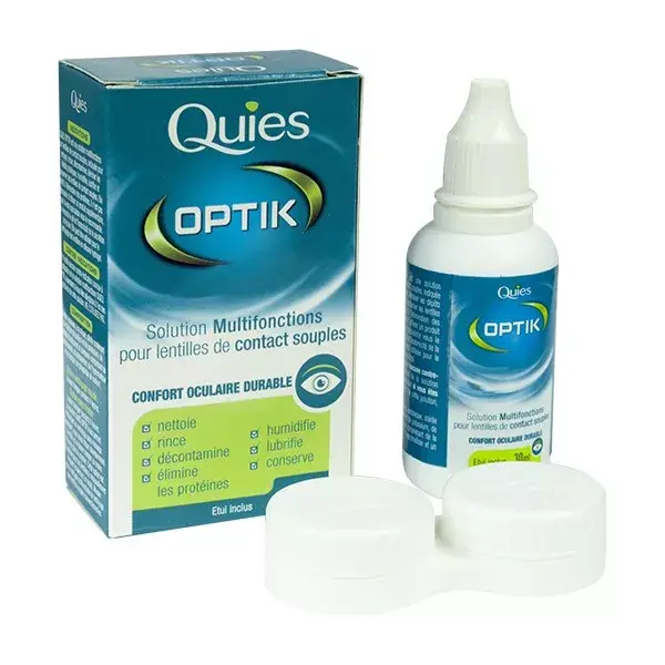 Solução para lentes de contato multiuso Quies Optik 30ml