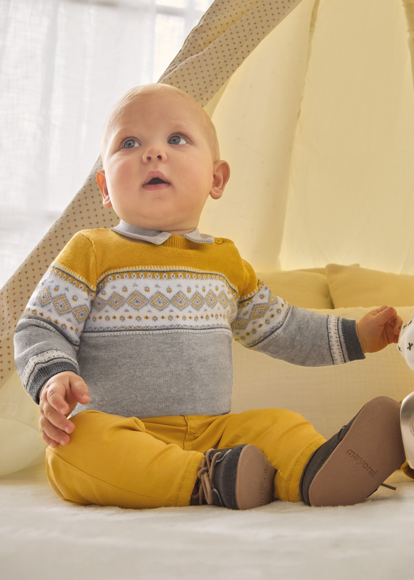 jersey jacquard para recém-nascido