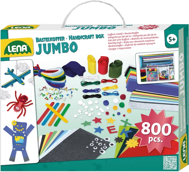 Lena® Kreativset »Bastelkoffer Jumbo, blau«