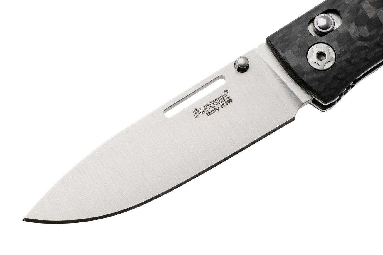 LionSteel NiNi NN1 CF M390 Satin, Full Carbon Fiber, zakmes, Gianni Pauletta design