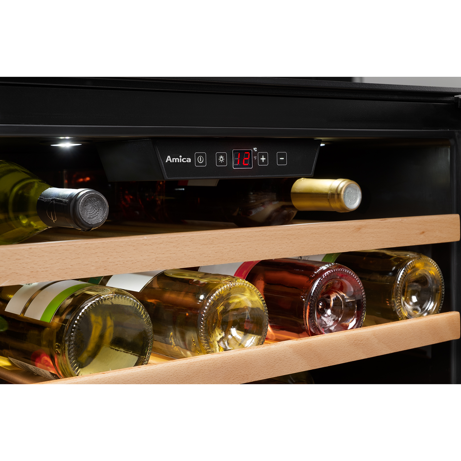 AMICA Einbau-Weintemperierschrank WK 341 200 S - schwarz - G