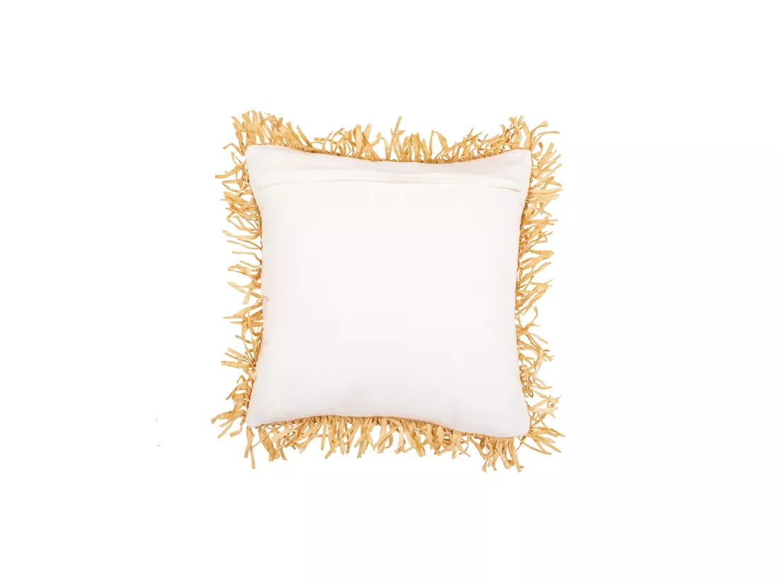 Coussin de style boho Bali - Housse et Rembourrage inclus - Alicia Naturel