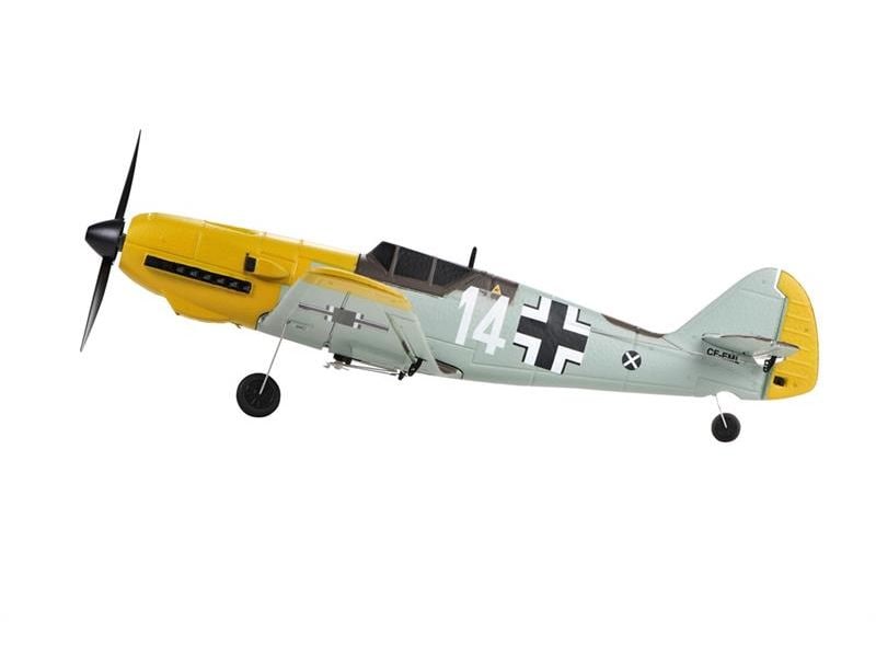 TOP-RC Warbird Mini BF-109 450 mm, Gelb, RTF Kleines 4-Kanal RC-Flugzeug mit Gyro