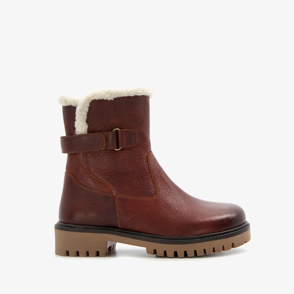 Hush Puppies gevoerde leren meisjes enkellaarsjes