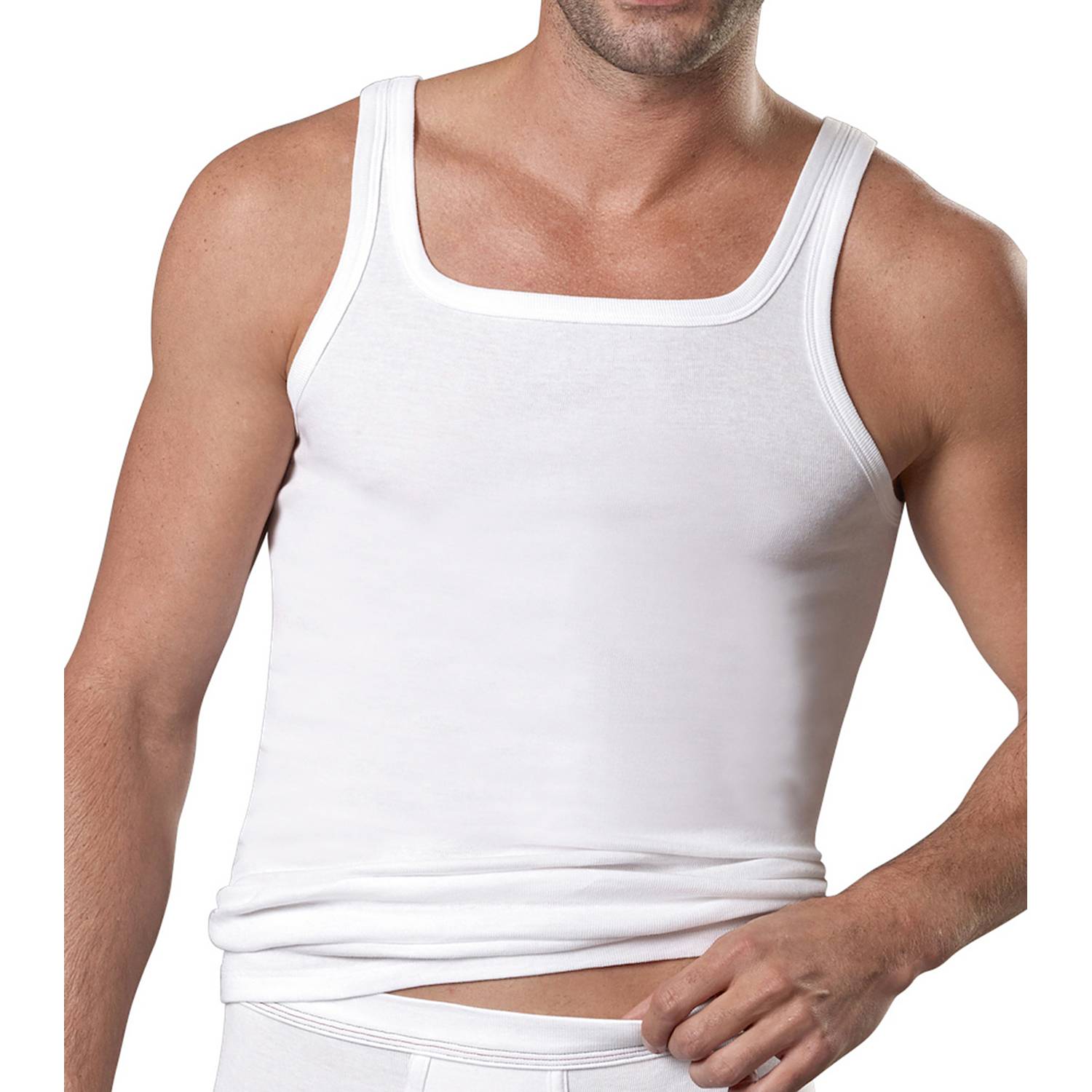 Conta Feinripp Herren-Unterhemd im 2er-Pack