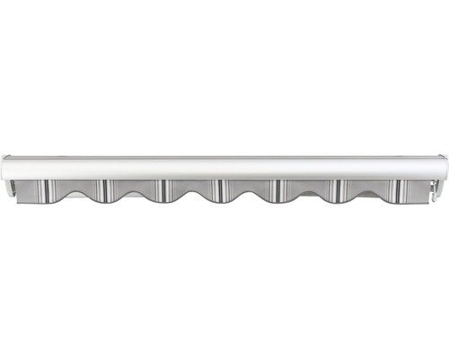 SOLUNA Semi-Cassettezonnescherm Classic 2,5x1,5 Stoffendesign A131 Frame E6EV1 Zilver geanodiseerd Aandrijving rechts incl. motor, wandschakelaar